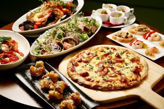 Very popular! Choose your own pizza course ☆ [Full course with 90 minutes of all-you-can-drink for 4,500 yen] Reservations must be made by the day before!