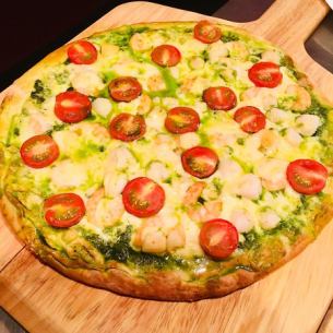 Shrimp and Pillar Genovese Pizza