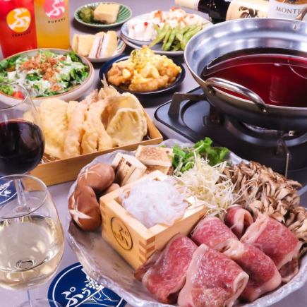 ★VIP★絶品和牛すき焼き&天ぷらと寿司の豪華コース♪