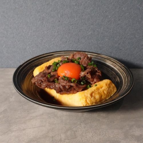 肉乗せ濃厚出し巻き卵