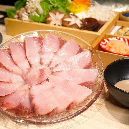 ★事前予約制★【特製羅臼昆布出汁で味わう、新鮮な脂の乗った寒鰤のぶりしゃぶ】豪華海鮮プラン