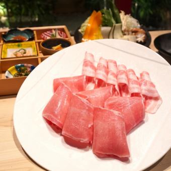 《ディナー用》【大人の温野菜】9種のおばんざい×9種の2色鍋選べる特製出汁の龍樹ポークコース