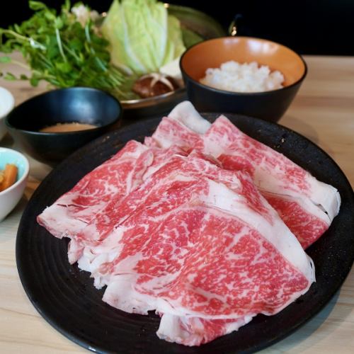 【ランチ限定】龍樹ビーフの極上霜降り牛しゃぶランチ