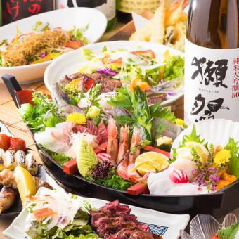 [Top-quality] 16 dishes including lobster and Japanese Black Beef Sirloin, no hot pot, private room & unlimited all-you-can-drink for 10,000 yen
