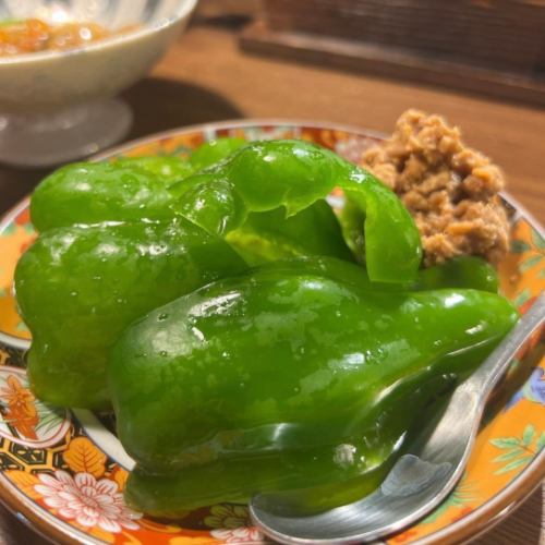 meat miso green pepper