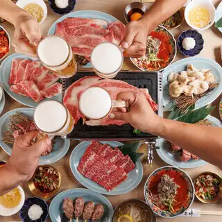 平日限定!お得な飲み放題付き★6000円★極みとろタン☆大判上ロース,上ハラミが入ったコース