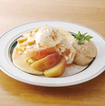 Apple&tea cream 구운 사과와 차 크림 팬케이크