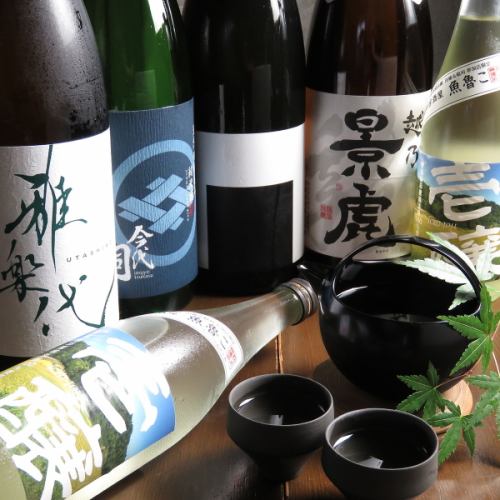 We have a wide selection of local sake from Niigata