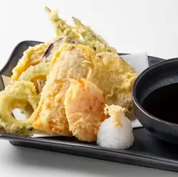 島野菜の天麩羅 (塩・つゆ)