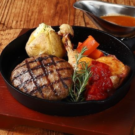 12/10~ [Seasonal] Premium Hamburger Steak & Roast Chicken 120g: 2035 yen 180g: 2365 yen