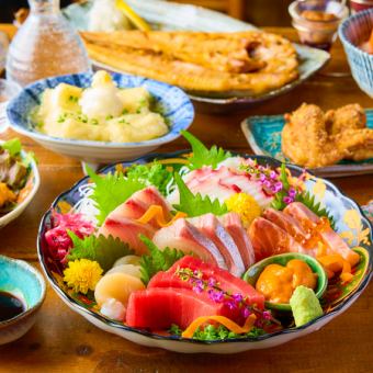 最大8時間◆サケビヨリ∞コース◆全8品5000円！無制限飲み放題【日本酒100種類、生ビールなど】