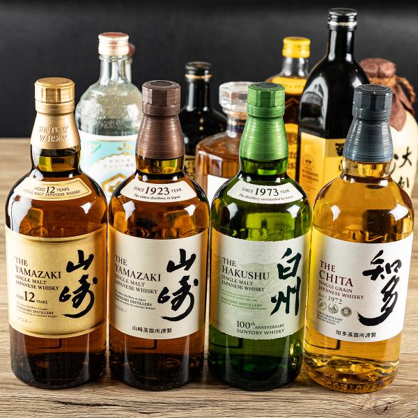 お酒の種類も豊富♪チャミスルはもちろん、ジャパニーズウイスキーも豊富なので、居酒屋としても◎
