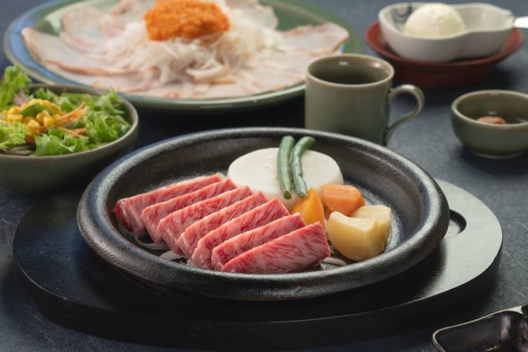 【極上A5】黒毛和牛サーロインステーキコース150g（三田屋本店名物ハム付き）9350円(税込)