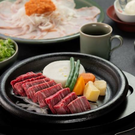【北海道ブランド牛】サロマ黒牛ヘレステーキコース120g（三田屋本店名物付き）7150円(税込)