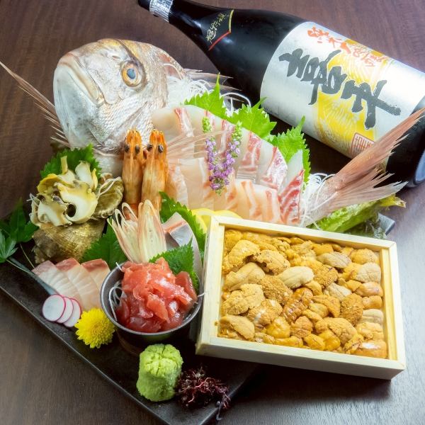 【刺】市場直送の鮮魚を豪快に盛り付けた、魚炉八名物・刺し盛り!まずは食べてほしい自慢の逸品です◎