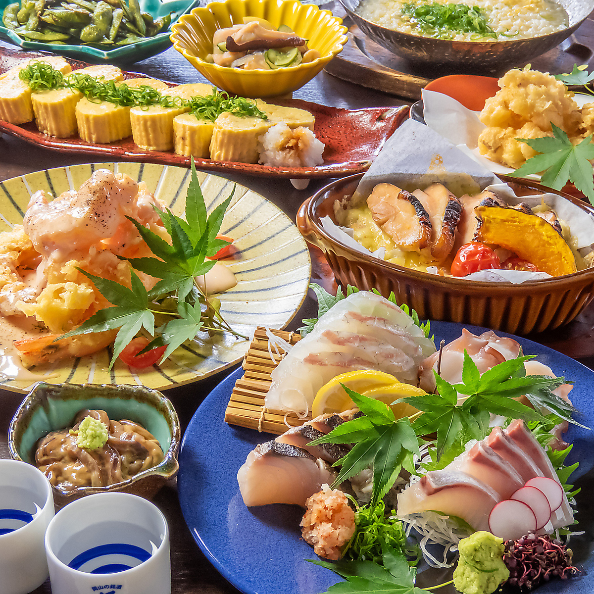 生ビールもOK！特選刺身盛り含む贅沢な[飲放]付コース5500円♪