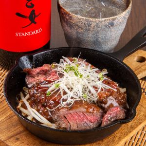 牛の鉄板ステーキ