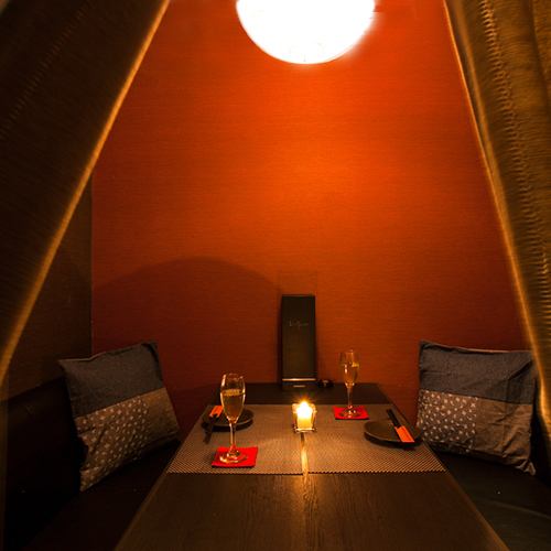 완전 개인실이기 때문에, 주위를 신경쓰지 않고 특별한 날을 보내실 수 있습니다♪