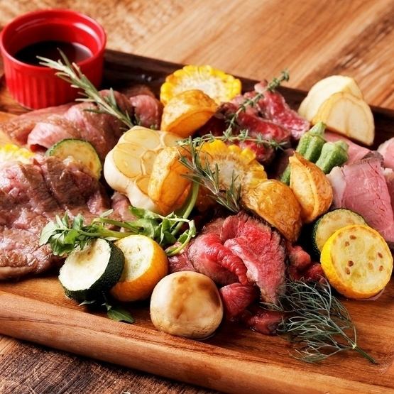 【저희 가게 제일 인기!】 「만끽 코스」에서는 다양한 고기 요리를 즐길 수 있습니다