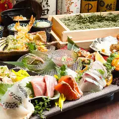 【限時優惠】「享受套餐」 ¥5,500 ⇒ ¥4,500 <含2小時暢飲> 8道菜