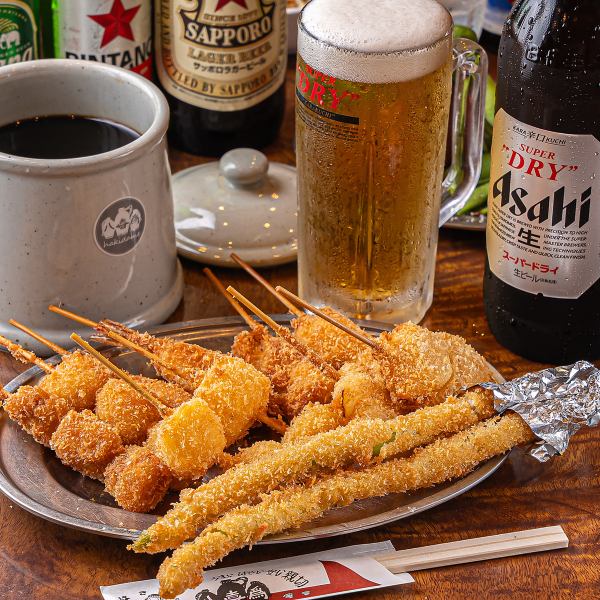 The original kushikatsu, a specialty of Yakitame