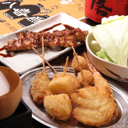 Very popular kushikatsu!!