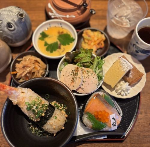 大海老天茶漬け&選べるおにぎりランチ