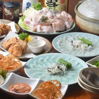 虎河豚盛宴套餐:7150日元(含税)~单人或多人均可享用♪~
