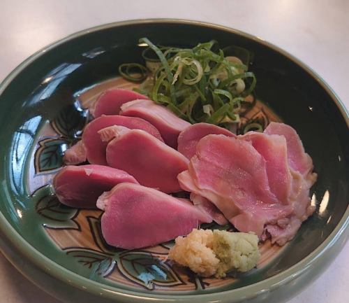 低温調理「砂ズリと銀皮刺し」