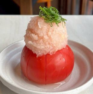冷やしトマト・食べるガリドレッシング