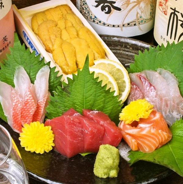 Assorted sashimi made with fresh fish!