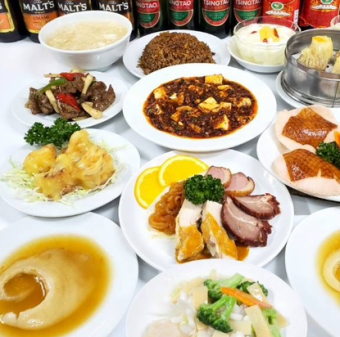 【奢華食材】魚翅、大蝦、海鮮、北京烤鴨等6,000日圓套餐（共11種）。