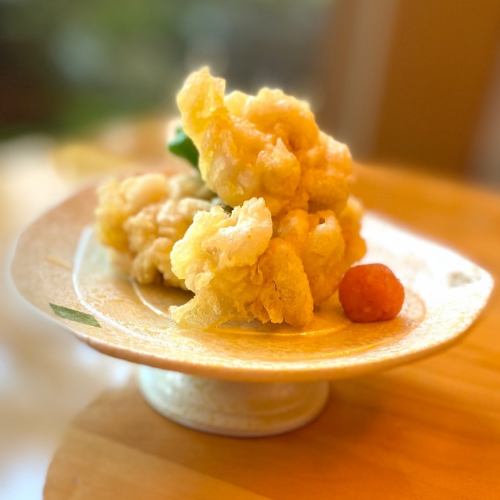 Cod milt tempura
