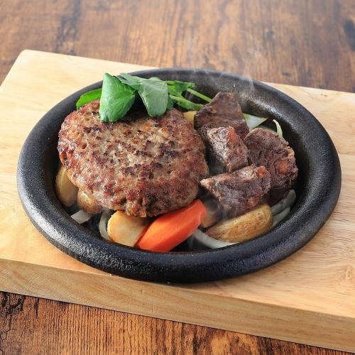 국산 쇠고기 햄버거 200g+AUS산 잘라낸 힐레스 스테이크 80g