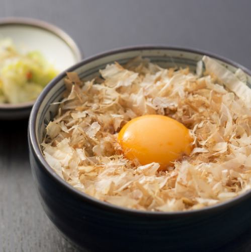 Soda Bushi's egg over rice