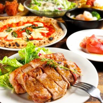 ■송년회!유익한 겨울 연회 코스!요리 9품+무료 뷔페 2시간【맥주 OK】 4000엔⇒3500엔