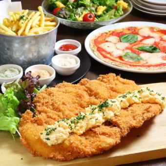 学生さんにやさしい!歓送迎会【当日OK☆】生ビール含む120分飲み放題付き!全7品