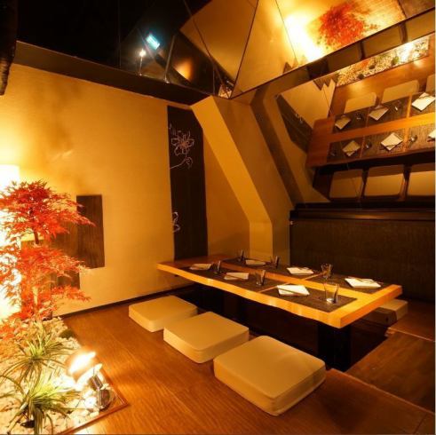 Private rooms are available for groups of 2 or more! Enjoy your time in a calm space♪