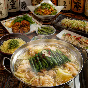[Choose your motsunabe (offal hot pot) | All-you-can-drink included] ≪Motsunabe Course≫ 2.5 hours <¥5,500 → ¥4,500> 8 dishes