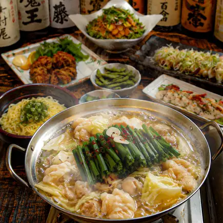[Choose your motsunabe (offal hot pot) | All-you-can-drink included] ≪Motsunabe Course≫ 2.5 hours <¥5,500 → ¥4,500> 8 dishes