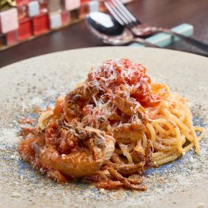 月夜の蟹　パスタ