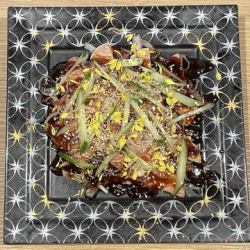 サーモンのたたき和風みそカルパッチョ
