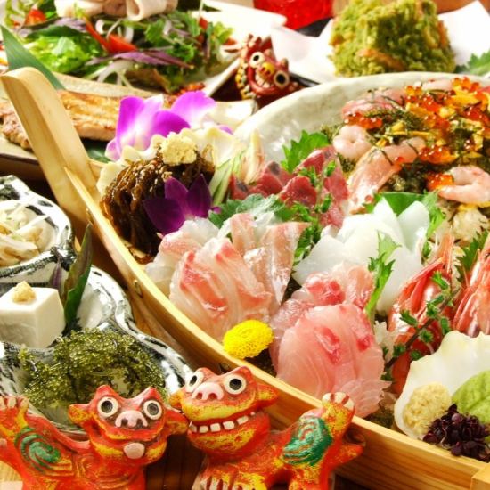 3h all-you-can-drink course from 3500 yen! Many fresh Okinawa vegetables are available!