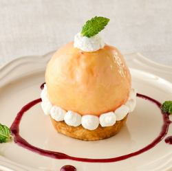 まるごと桃のタルト