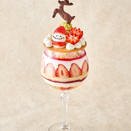 Strawberry Santa's Tiramisu Parfait