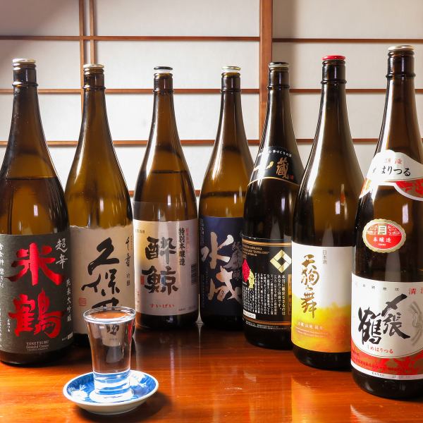 鰻に合う日本酒ご用意！当店の鰻、お刺身、天ぷらなどにベストマッチします！お祝い事や宴会、接待などに◎