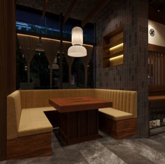 2～5名様までご案内できる半個室席は人気席の為、ご予約をお願いいたします♪