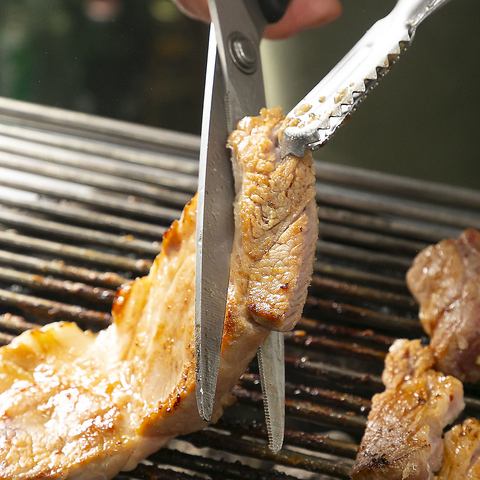 目の前でスタッフが調理♪