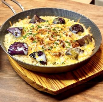 ナスとチーズのミートパエリア