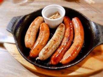 5 types of sausage x grain mustard